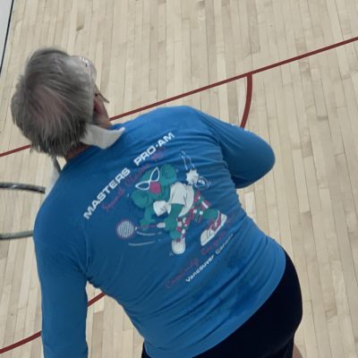 Rip in his 1987 Cambridge Racquets Club shirt